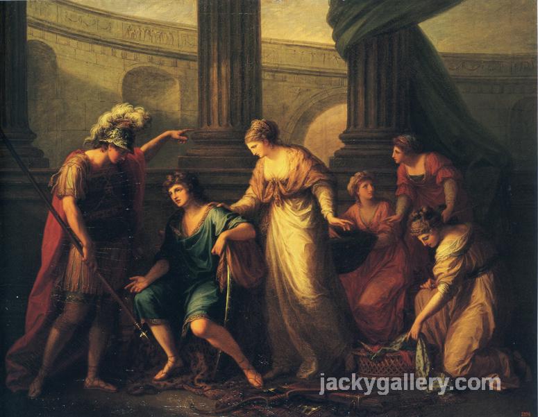 Hector Calls Paris to the Battle, Angelica Kauffman painting - Click Image to Close